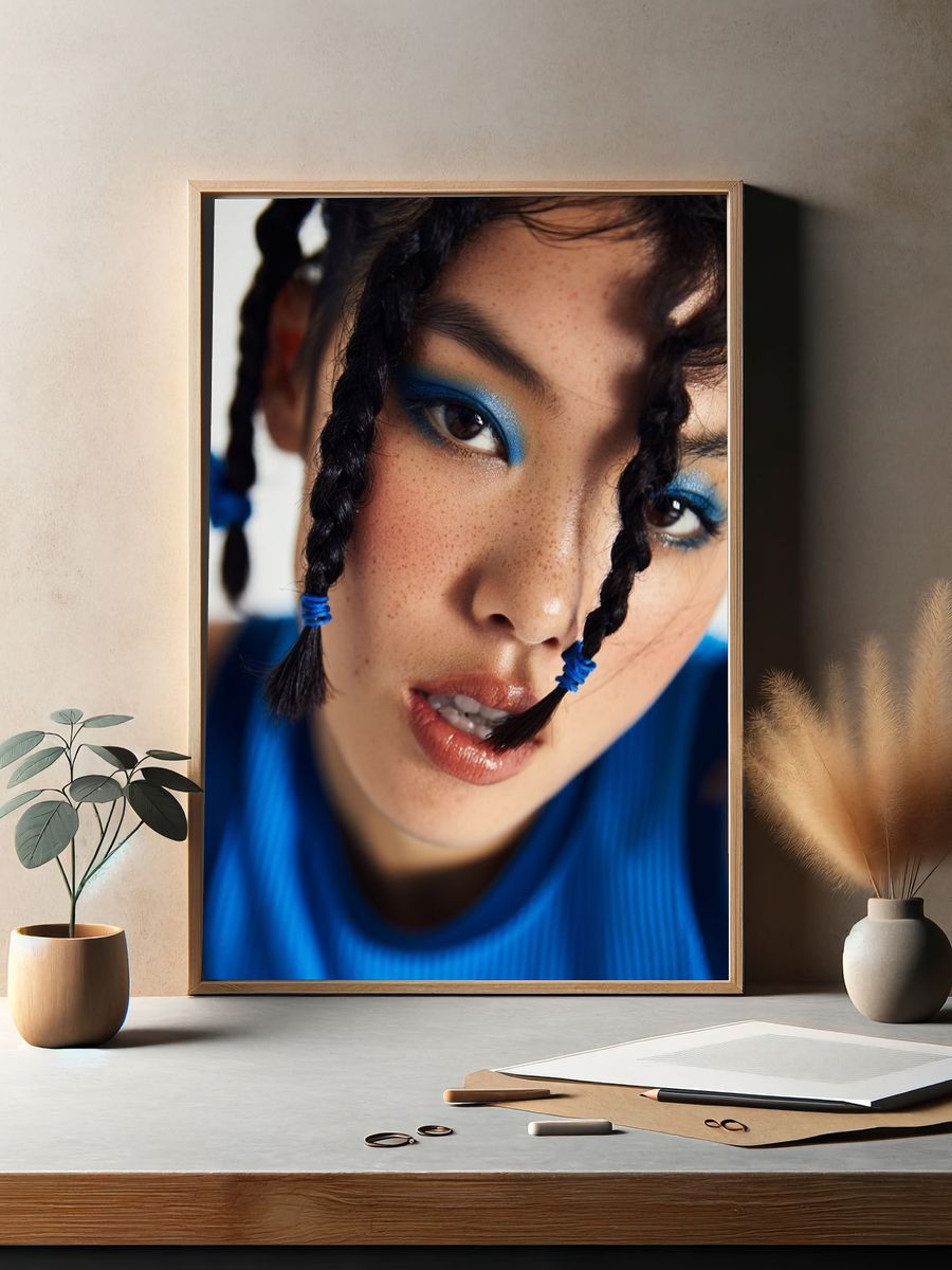 Smiling Man Portrait Photography Poster. — room view 2