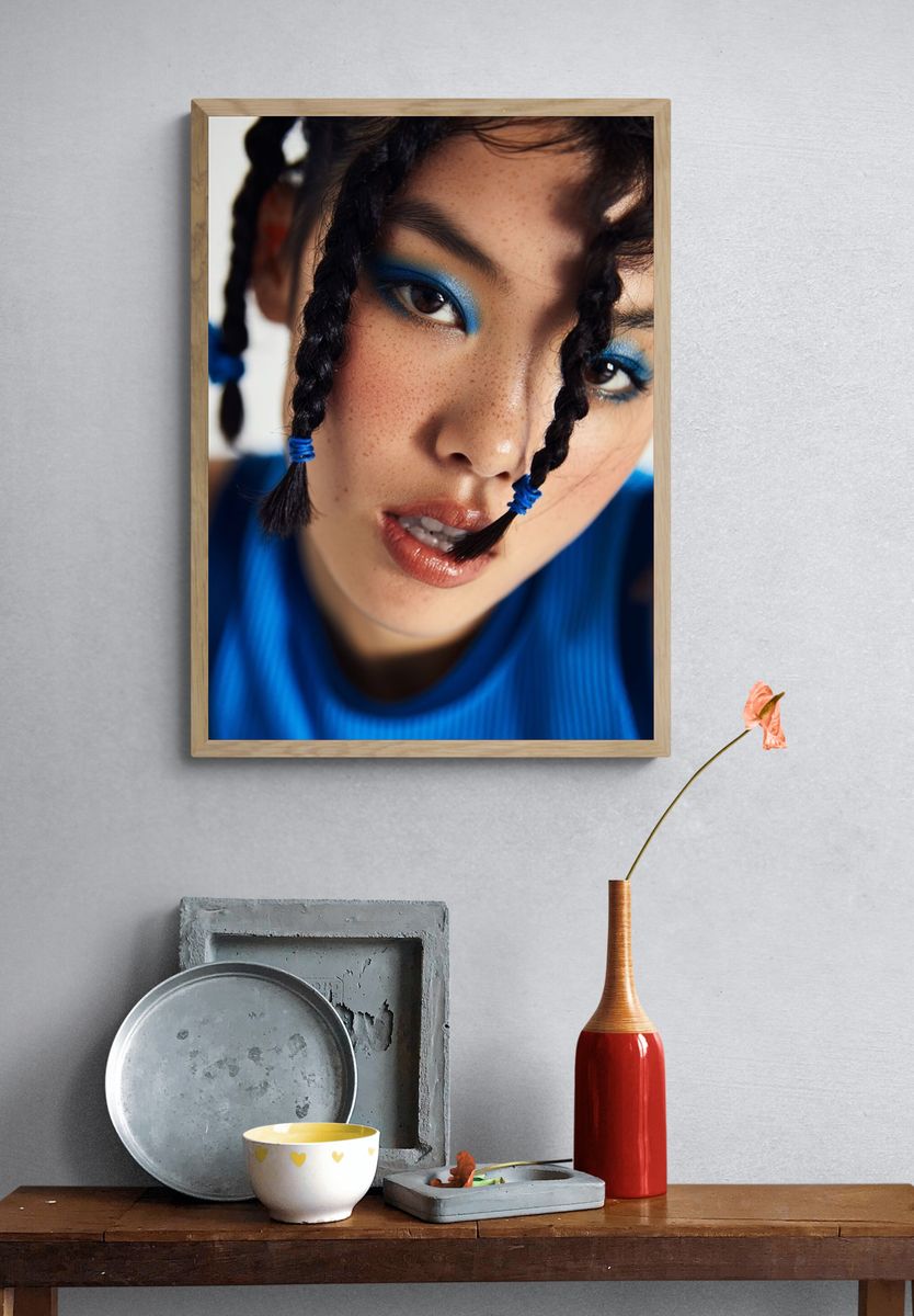 Smiling Man Portrait Photography Poster. — room view 3