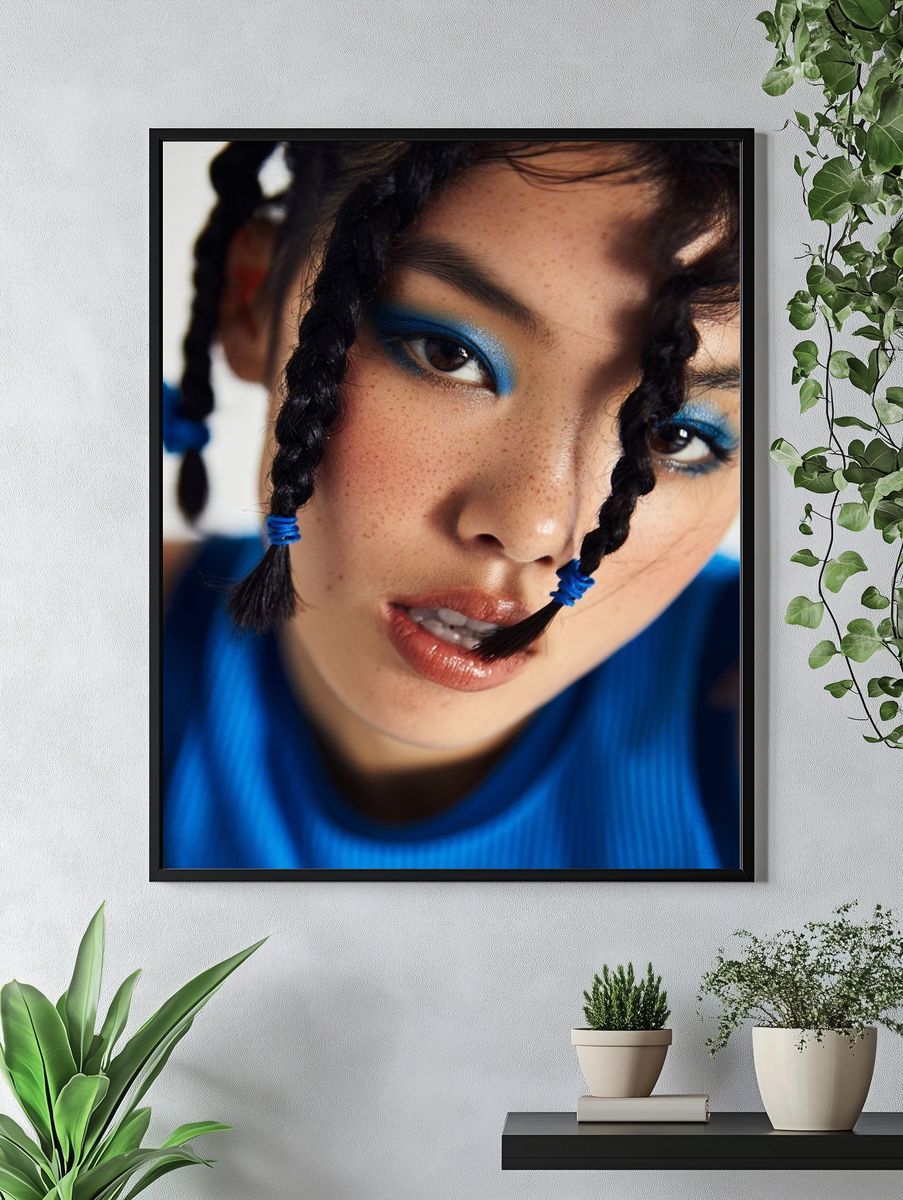 Smiling Man Portrait Photography Poster. — room view 4