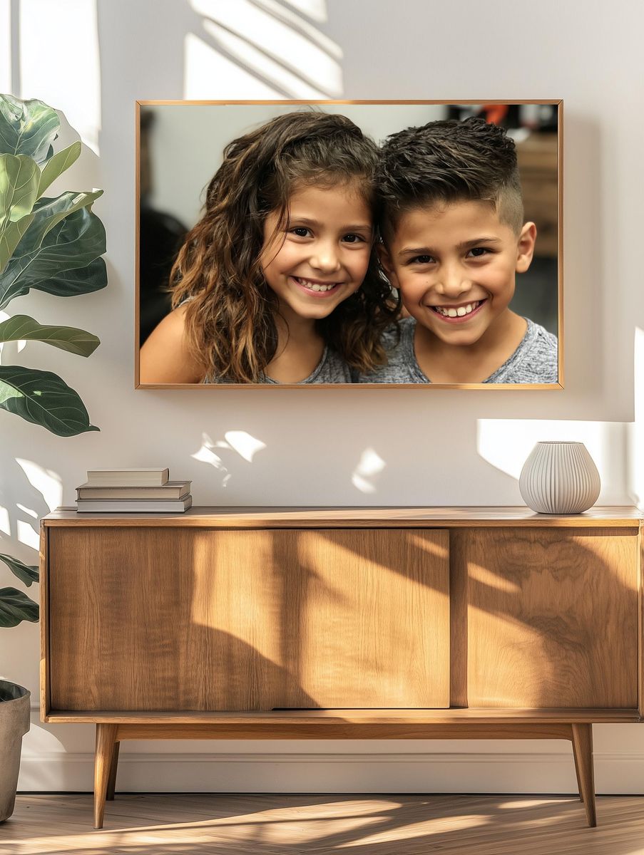 Smiling Children Portrait Poster. — room view 3