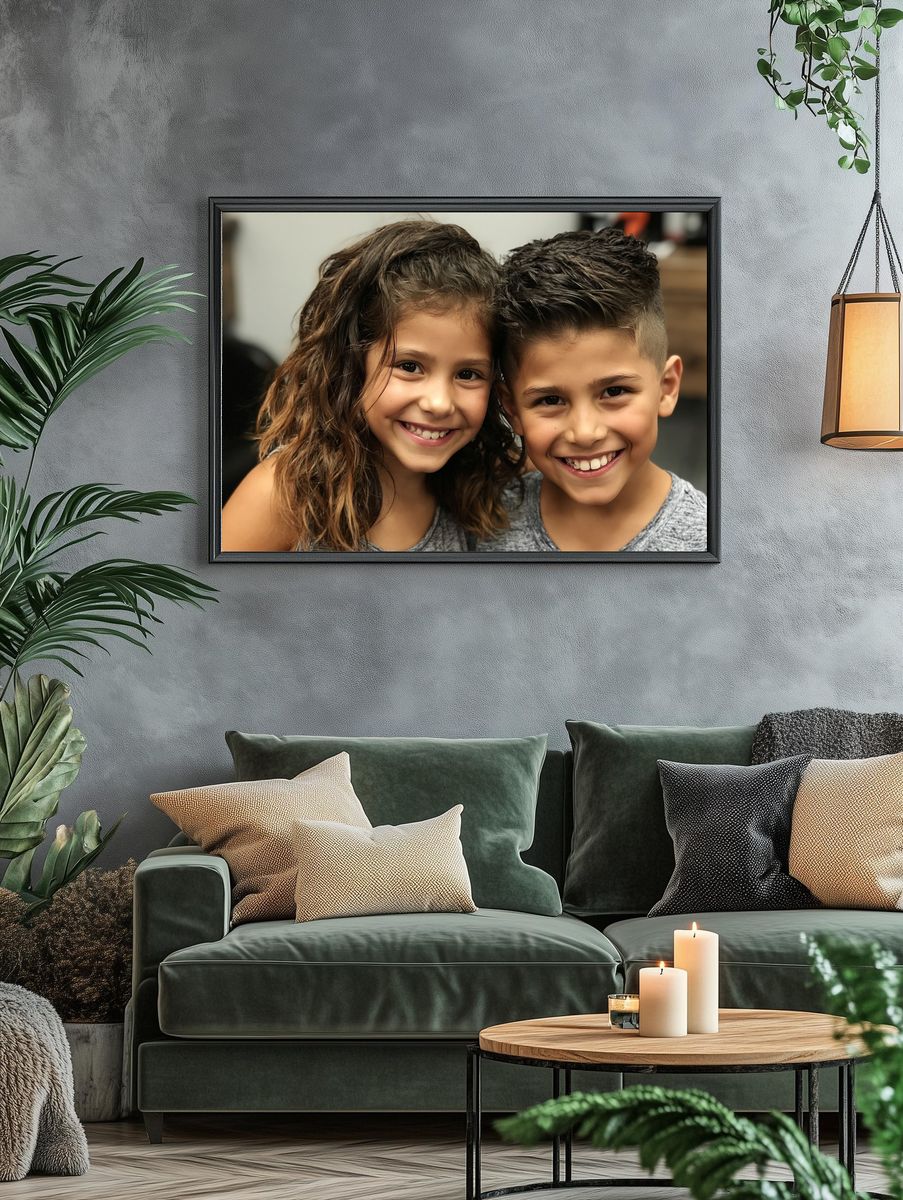 Smiling Children Portrait Poster. — room view 4