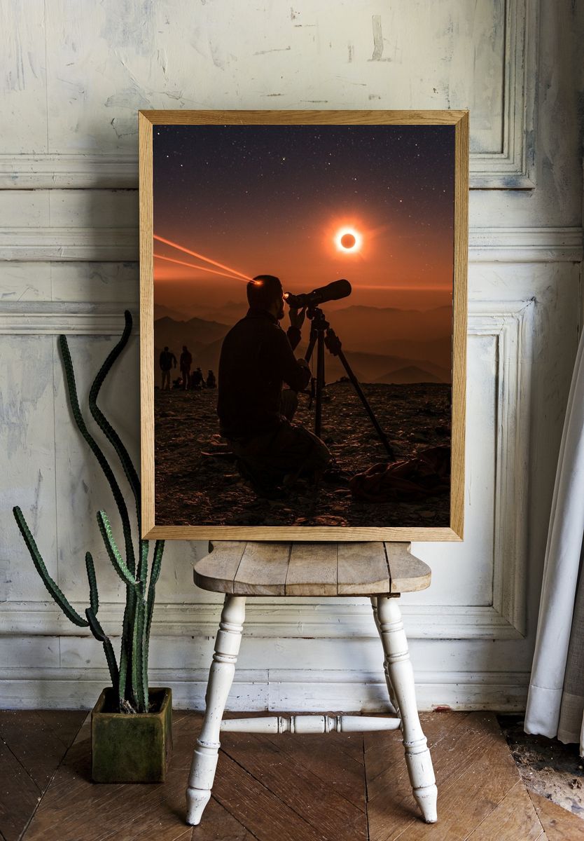 Solar Eclipse Stargazer Photography Poster. room preview