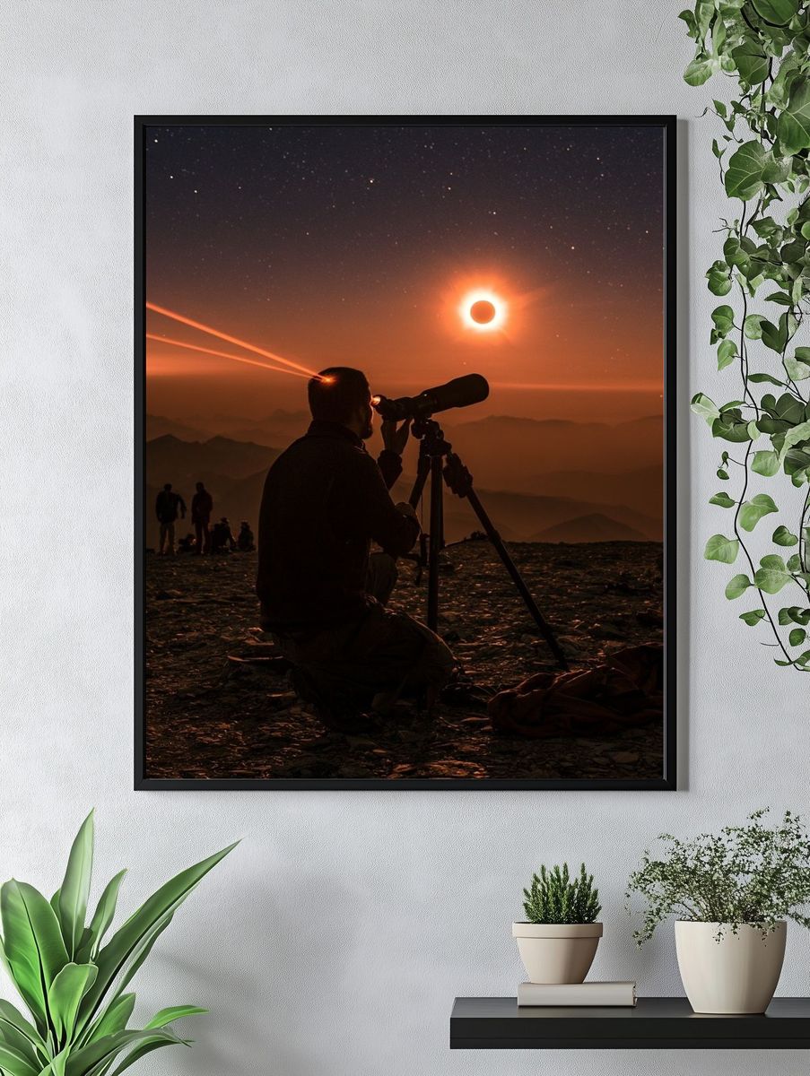 Solar Eclipse Stargazer Photography Poster. — room view 4
