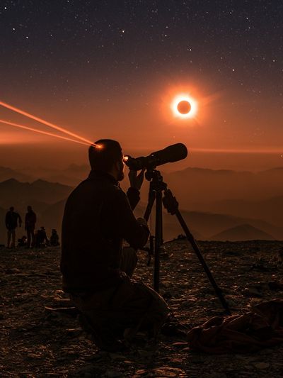 Solar Eclipse Stargazer Photography Poster.
