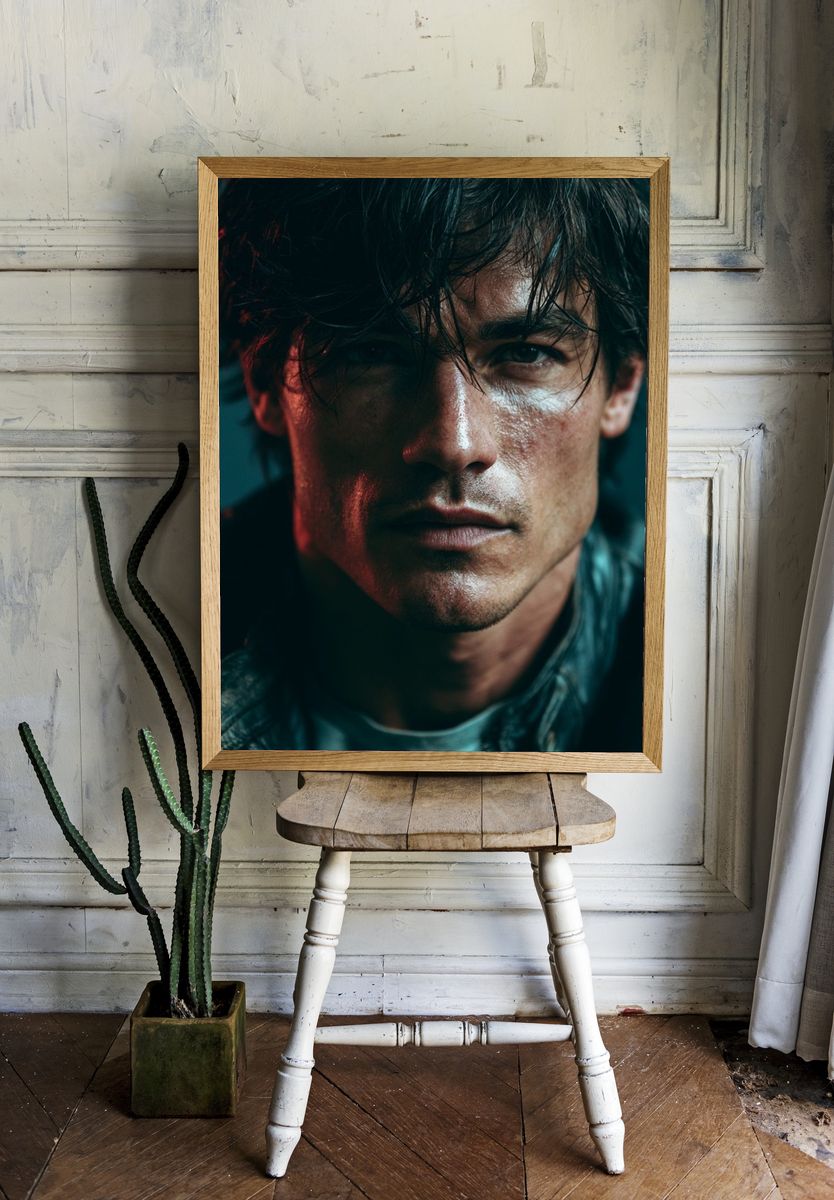 Moody Portrait Photography Poster. room preview