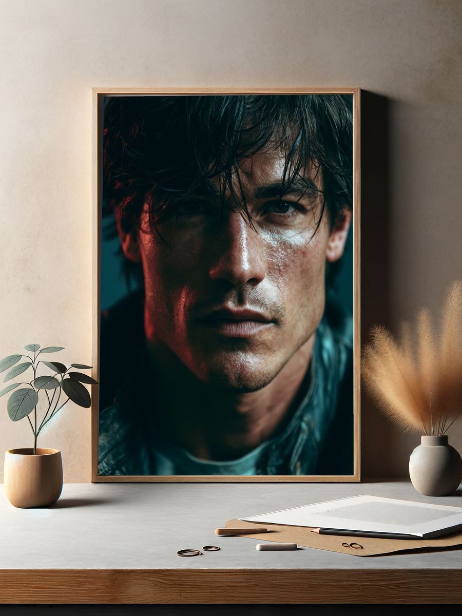 Moody Portrait Photography Poster. — room view 2