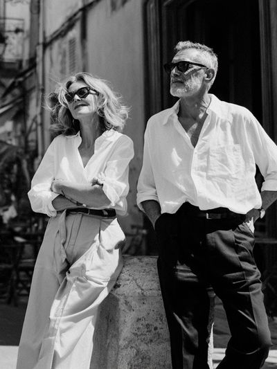 Elegant Couple Street Photography Poster.