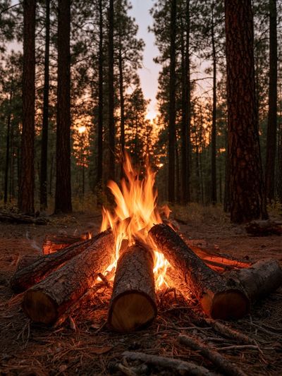 Forest Campfire Photography Poster.