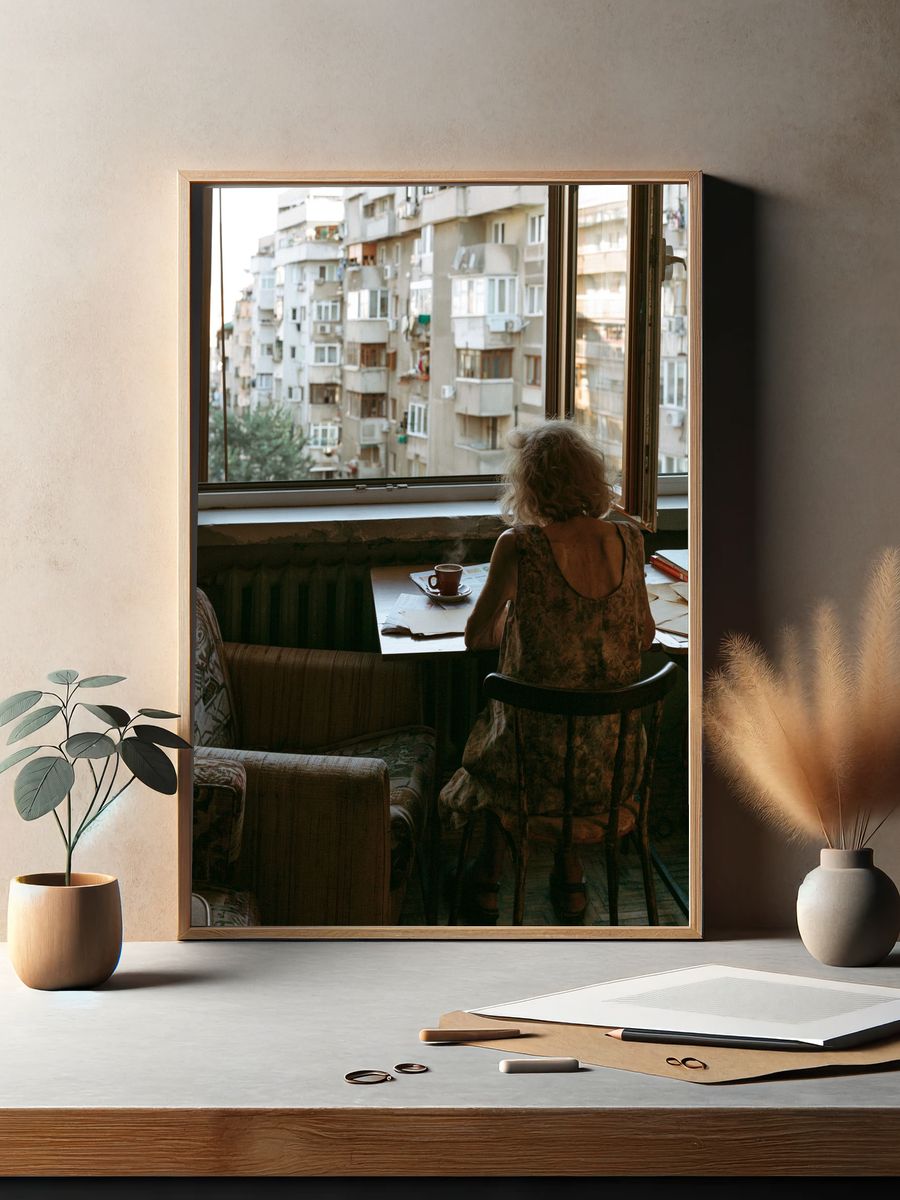 Quiet Apartment Window Photography Poster. — room view 2