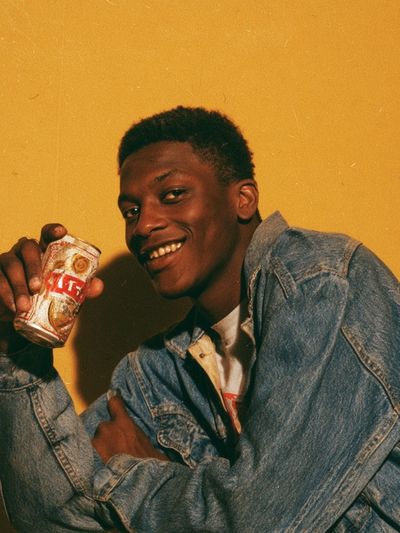 Smiling Portrait in Denim Poster.