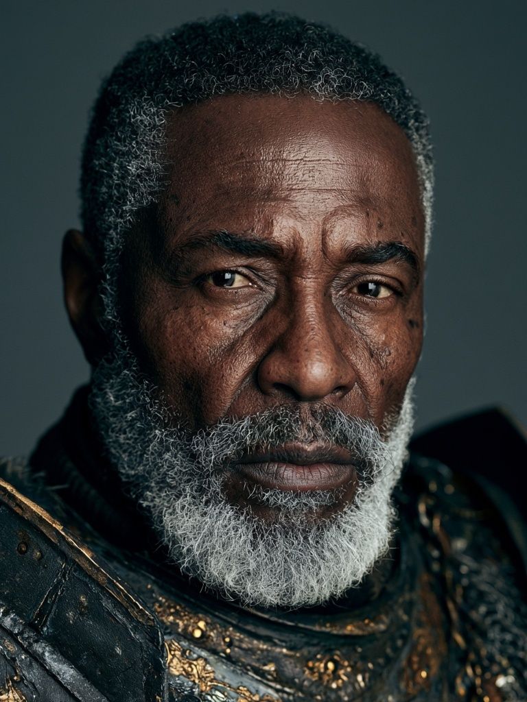 Regal Warrior Portrait Print. poster detail