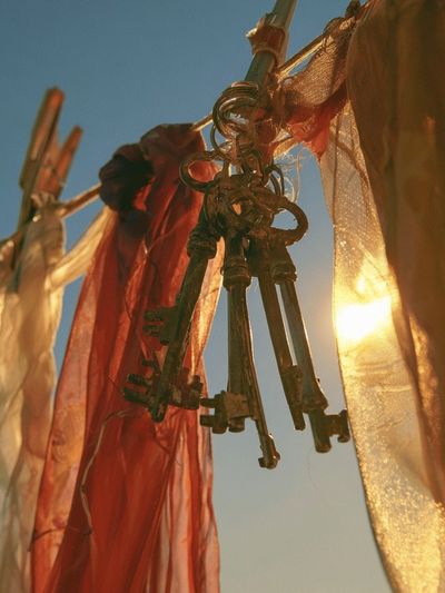 Prayer Flags at Sunset Photography Poster. poster
