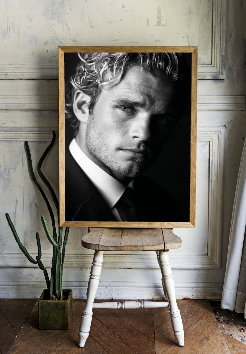 Monochrome Portrait Poster. room preview