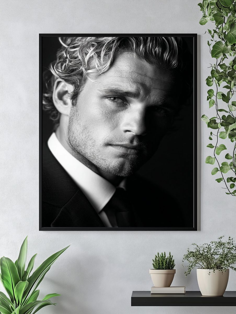 Monochrome Portrait Poster. — room view 4