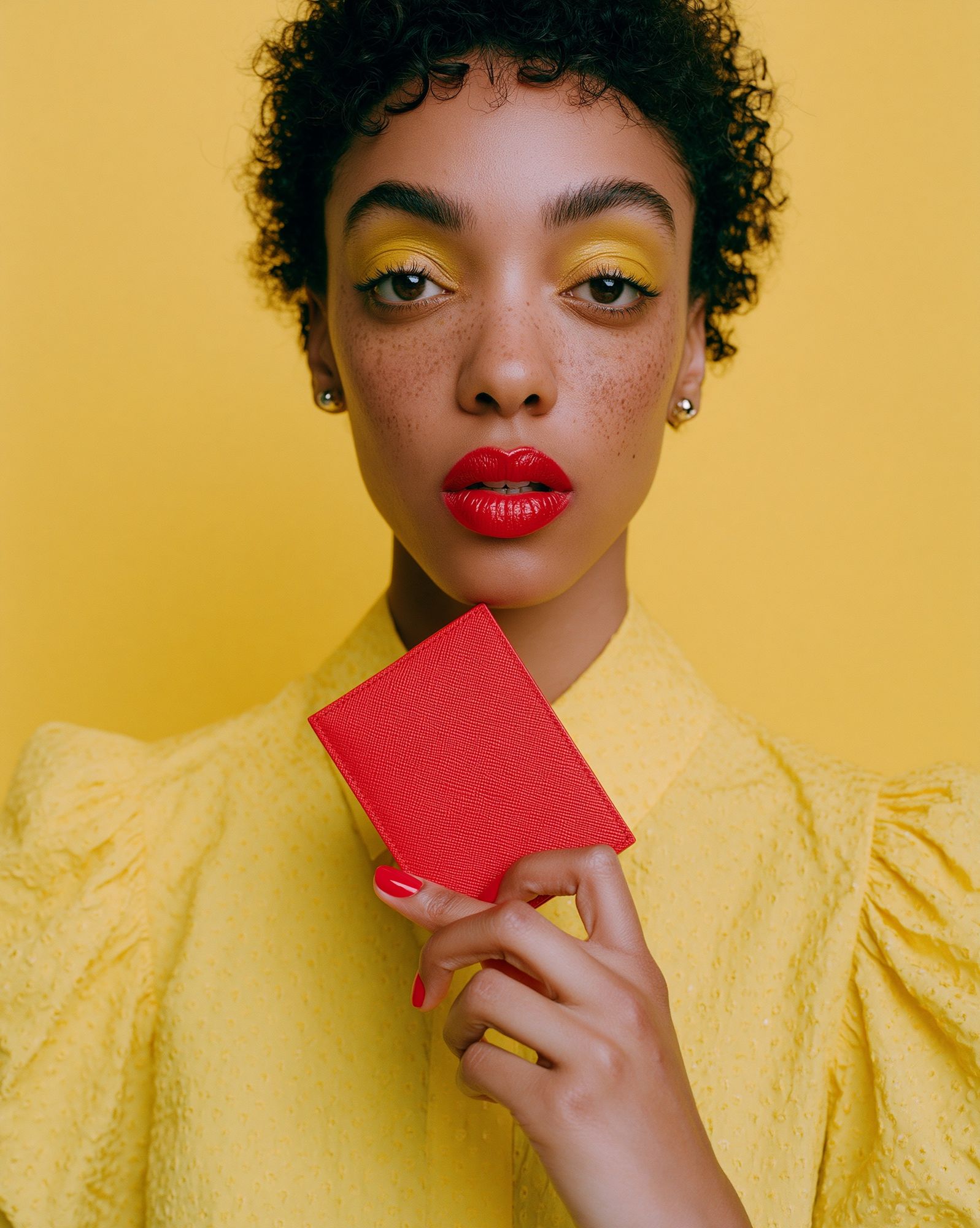 Yellow Portrait Fashion Poster. poster detail