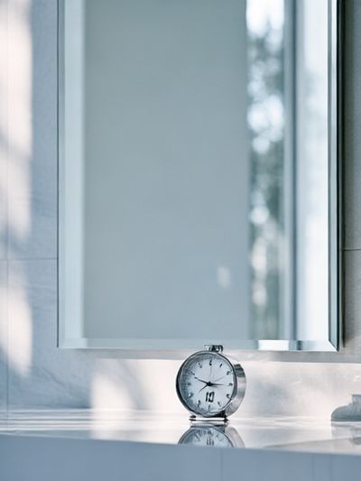 Minimal Bathroom Mirror Still Life Poster.