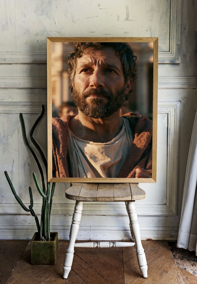 Bearded Man Portrait Photography Poster. — room view 1