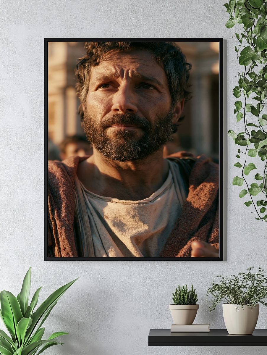 Bearded Man Portrait Photography Poster. — room view 4
