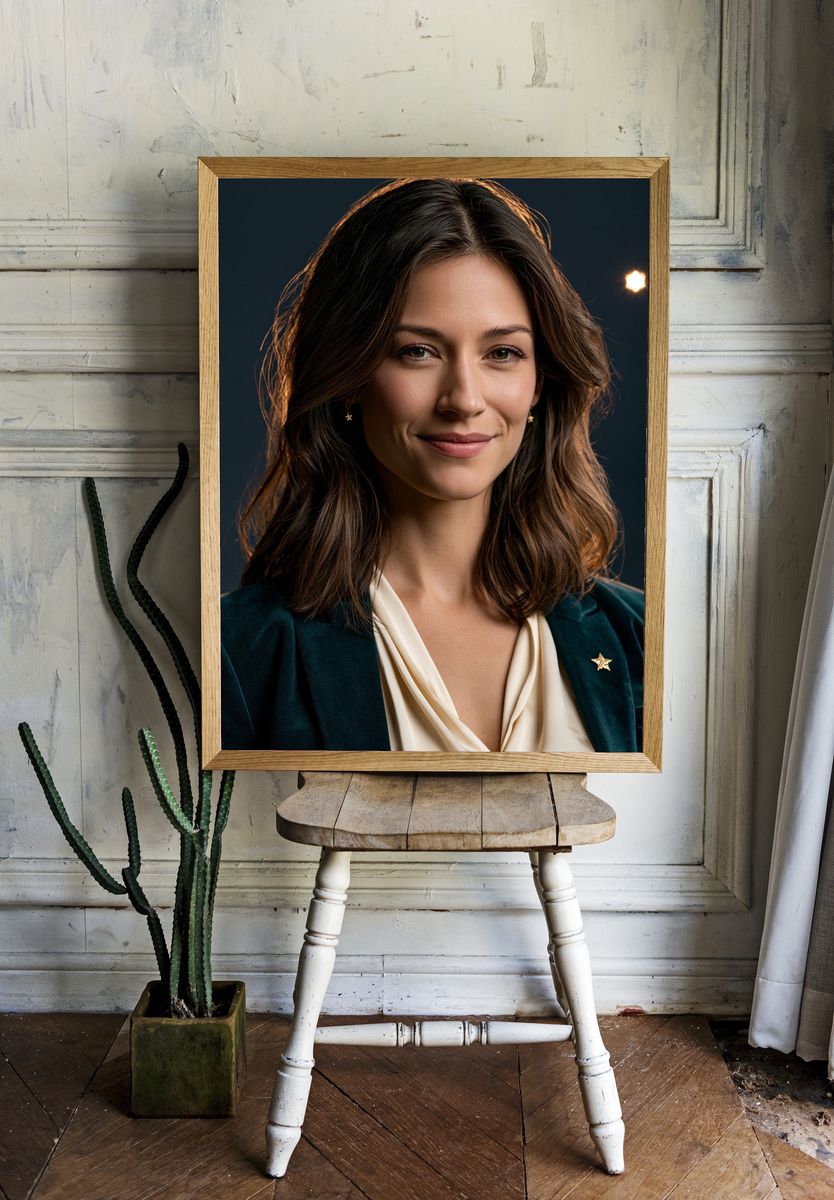 Elegant Woman Portrait Print. — room view 1