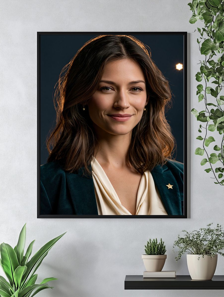 Elegant Woman Portrait Print. — room view 4