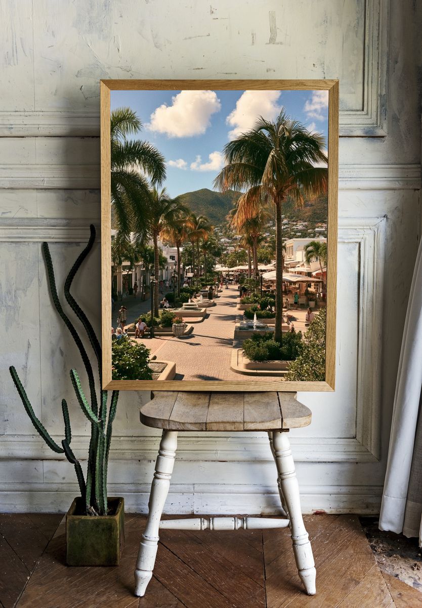 Palm Promenade Photography Poster. room preview