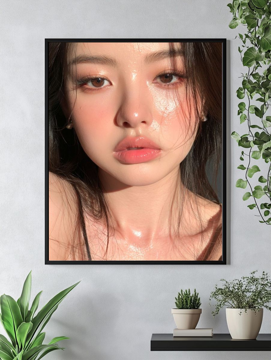 Glossy Portrait Photography Poster. — room view 4