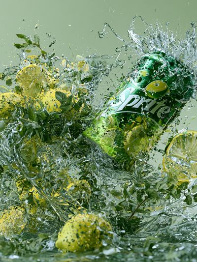 Lemon Soda Splash Photography Print.