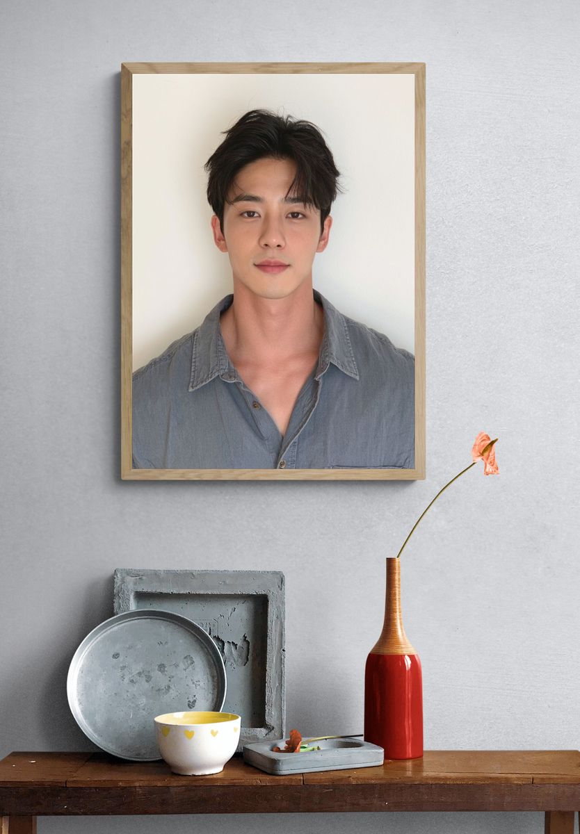Minimalist Portrait Print. — room view 3