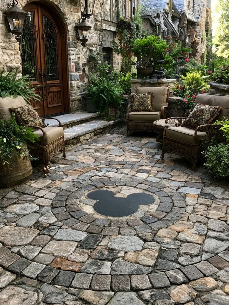 Stone Courtyard Garden Photography Poster. poster — photography art