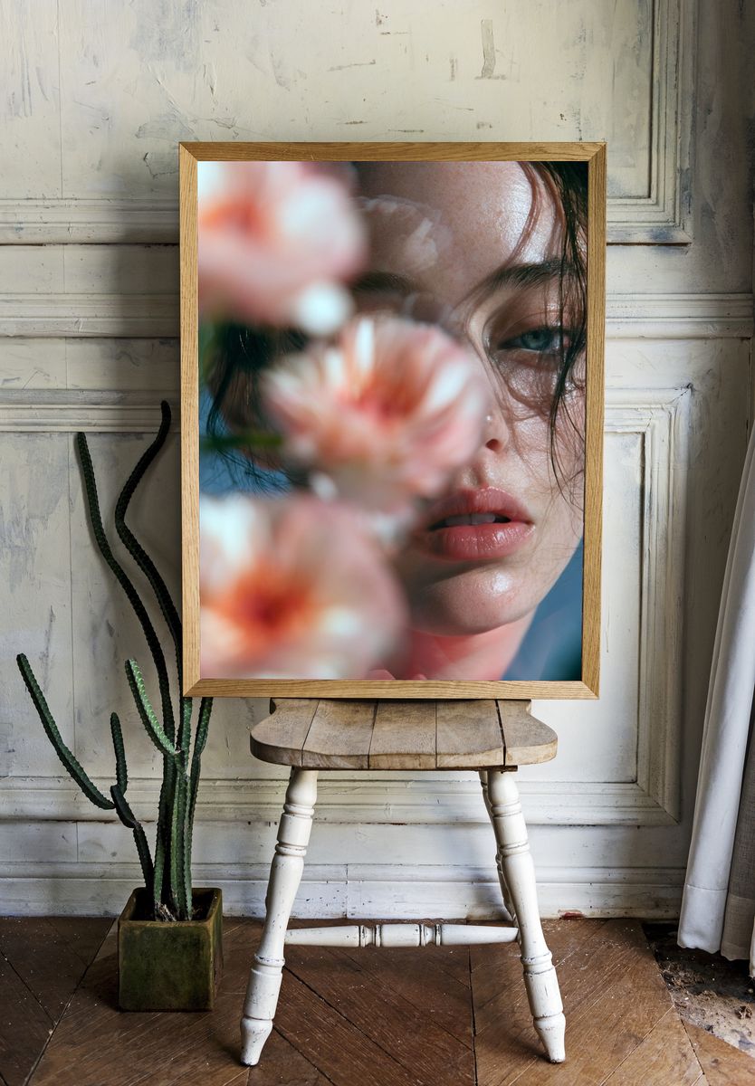Floral Portrait Photography Poster. room preview