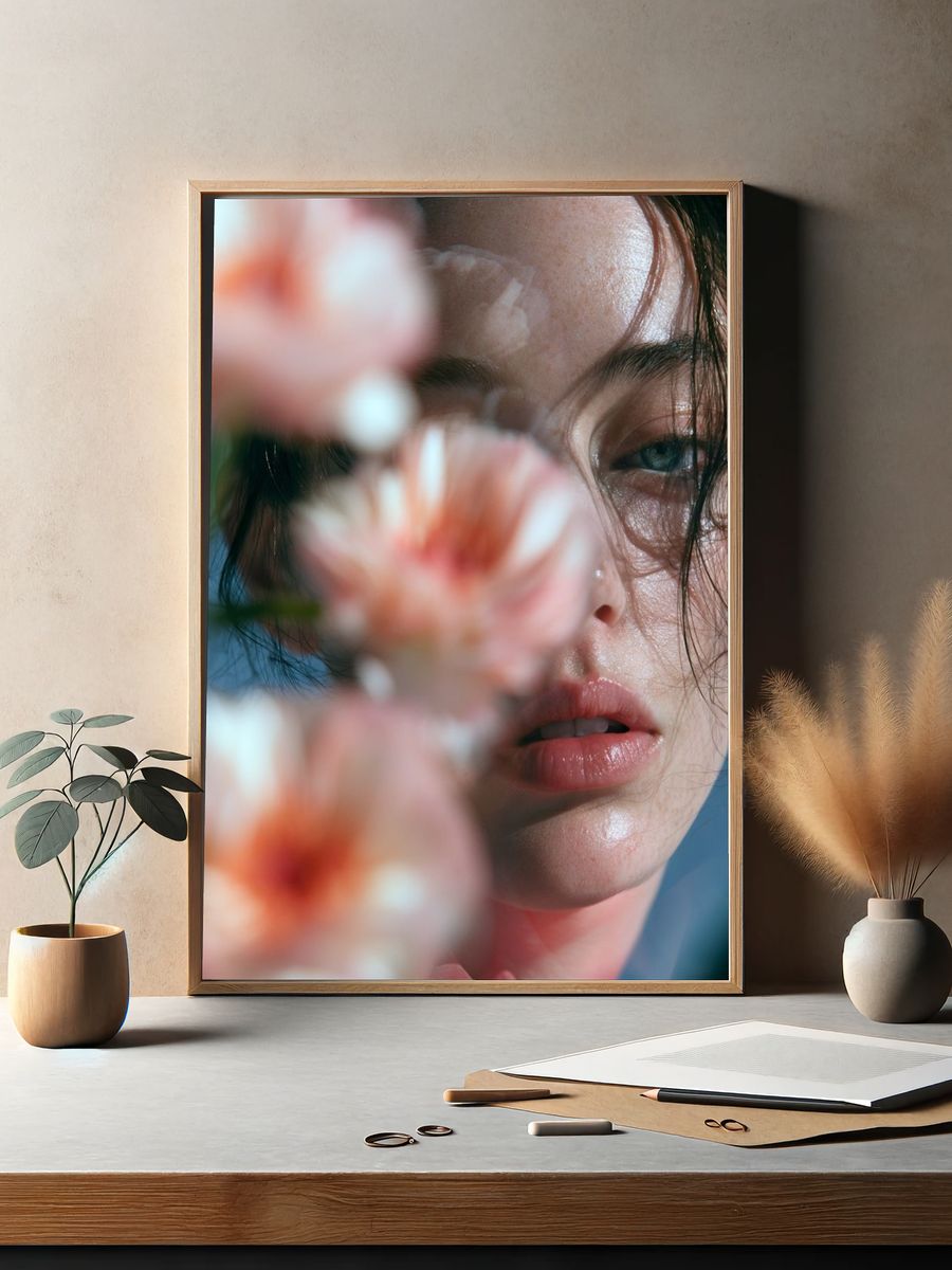 Floral Portrait Photography Poster. — room view 2