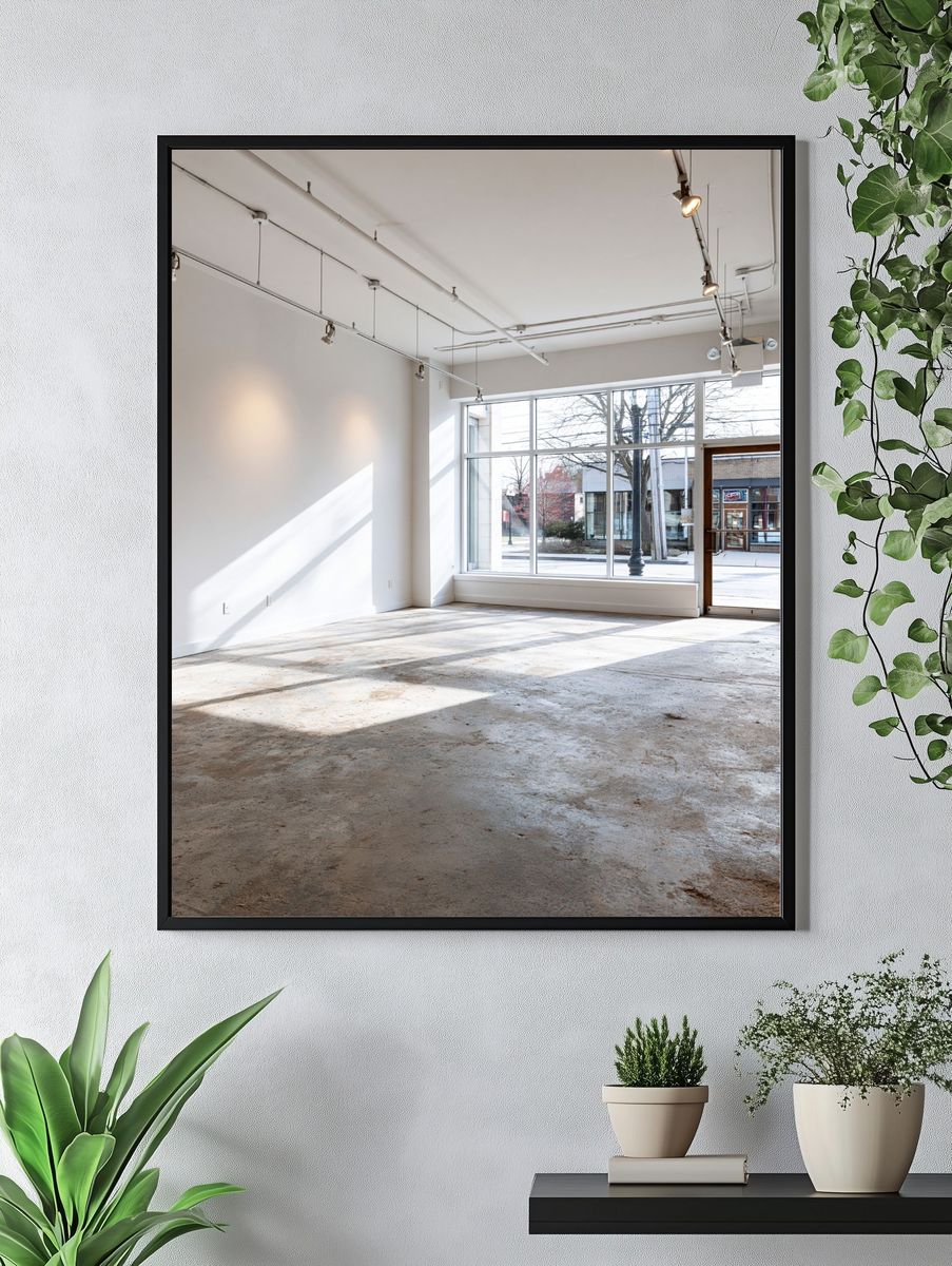 Sunlit Minimal Loft Interior Poster. — room view 4