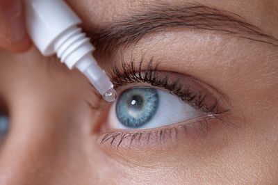 Blue Eye Drop Macro Photography Poster. poster print