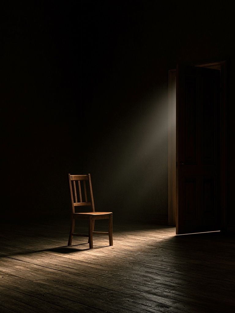 Lonely Chair in Dark Room Poster. poster — photography art