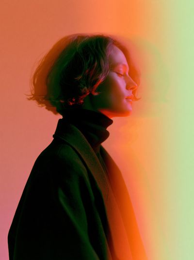 Neon Profile Portrait Poster.