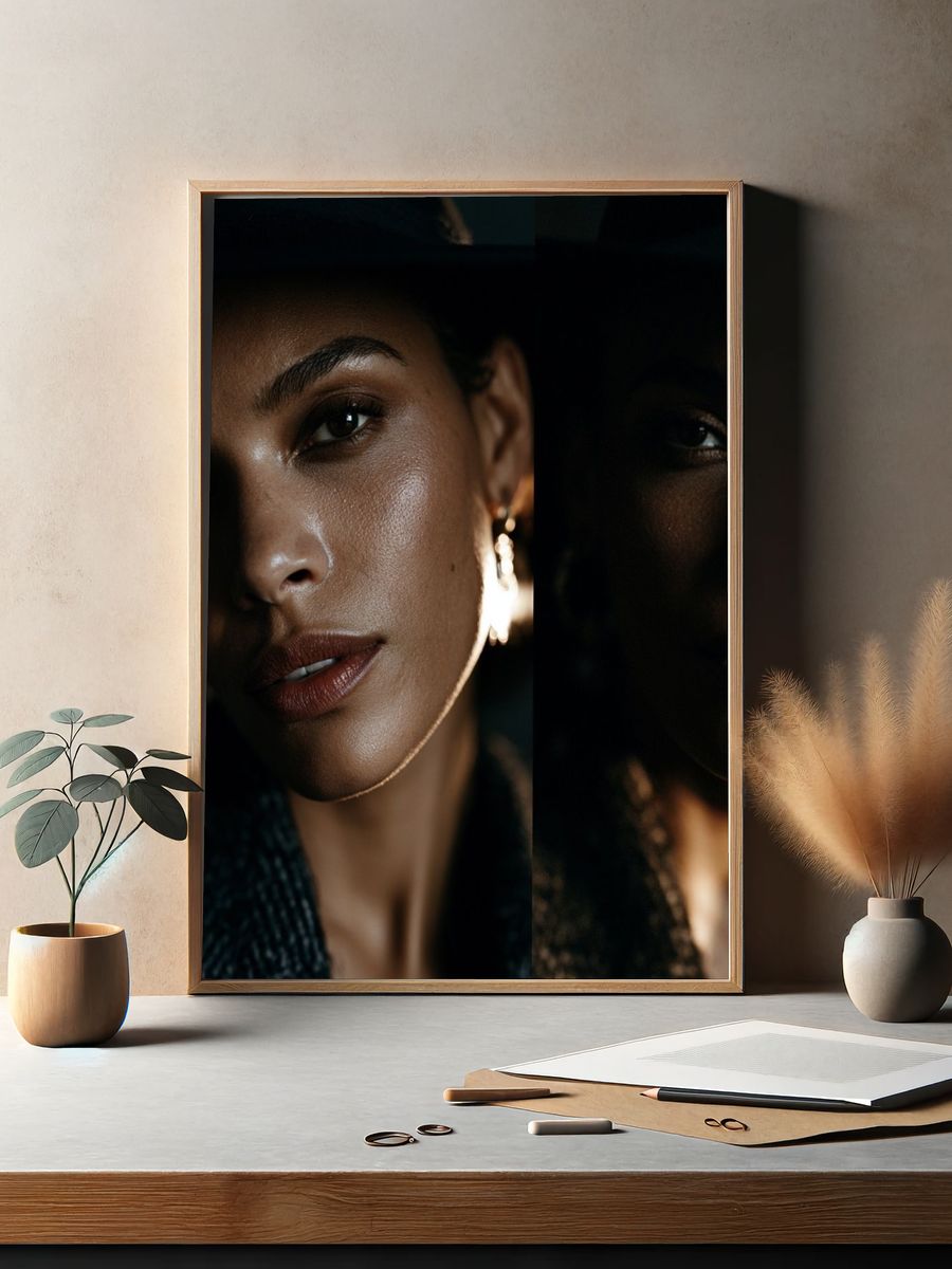 Moody Portrait Photography Poster. — room view 2