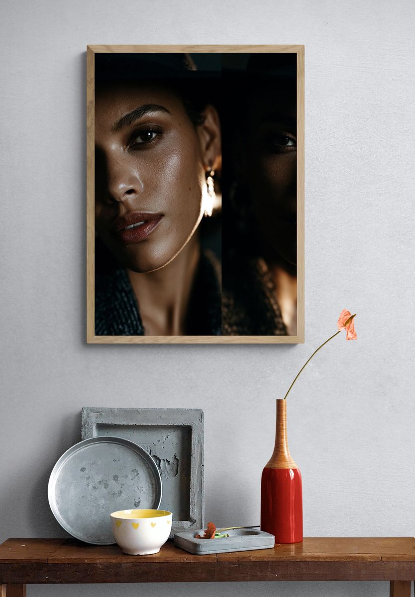 Moody Portrait Photography Poster. — room view 3