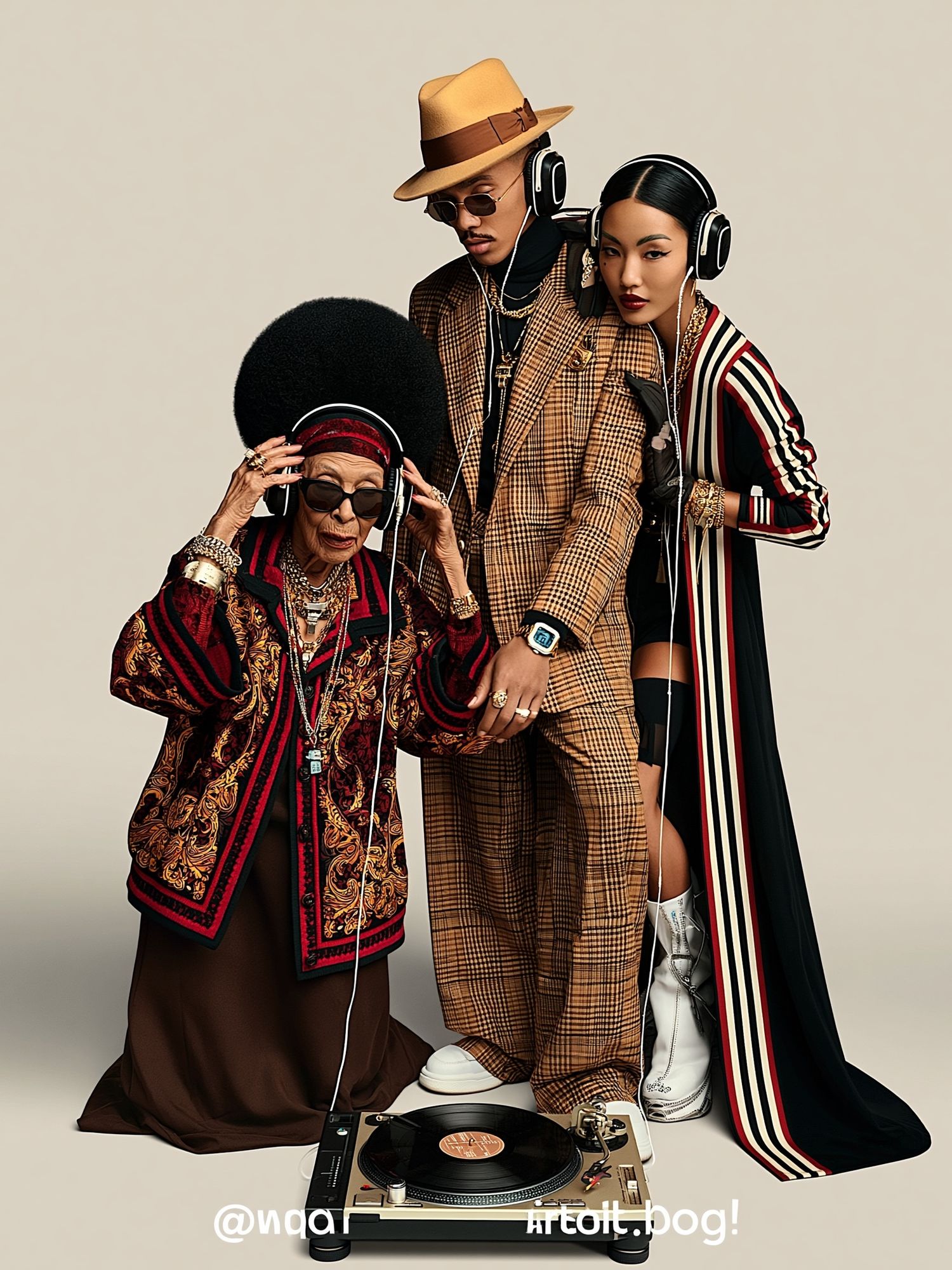 Fashion DJ Trio Photography Poster. poster detail