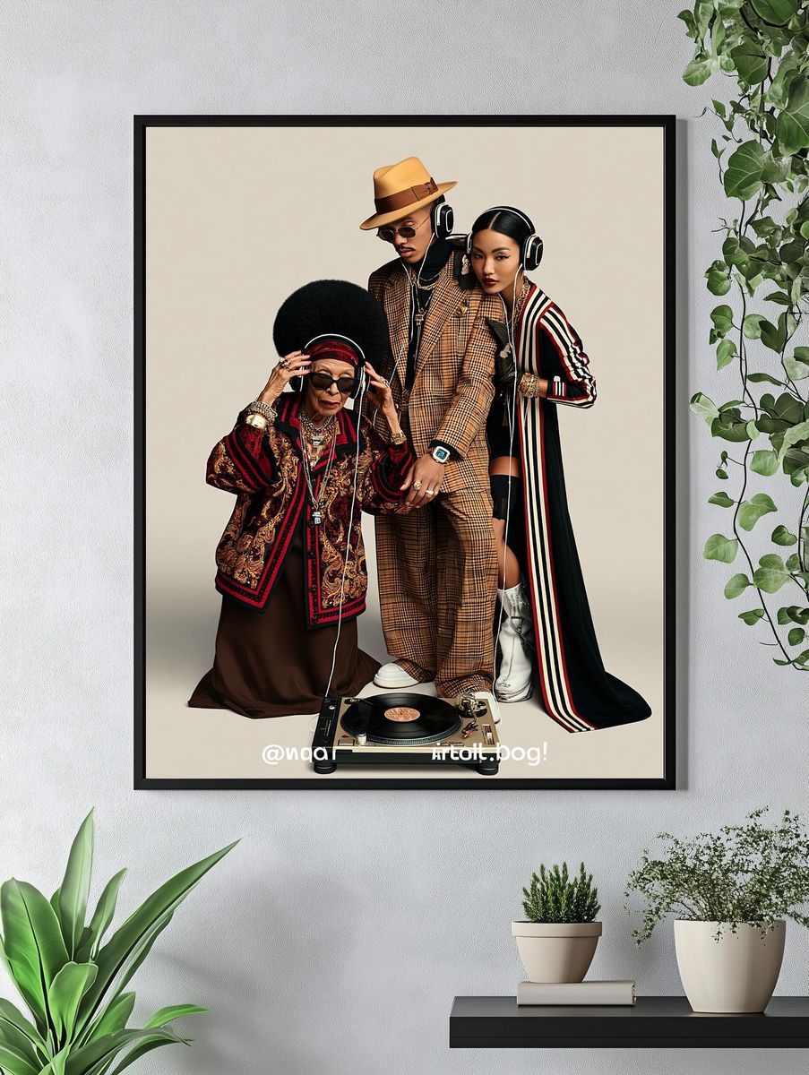 Fashion DJ Trio Photography Poster. — room view 4