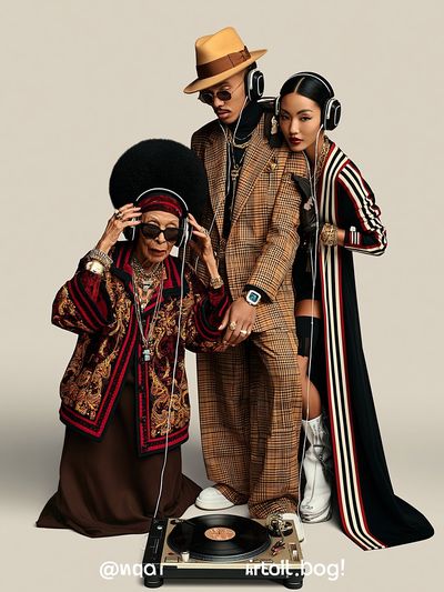 Fashion DJ Trio Photography Poster. poster