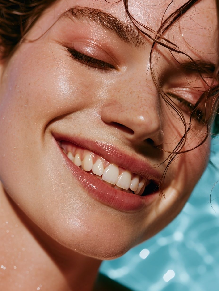 Smiling Woman Portrait Print. poster — photography art