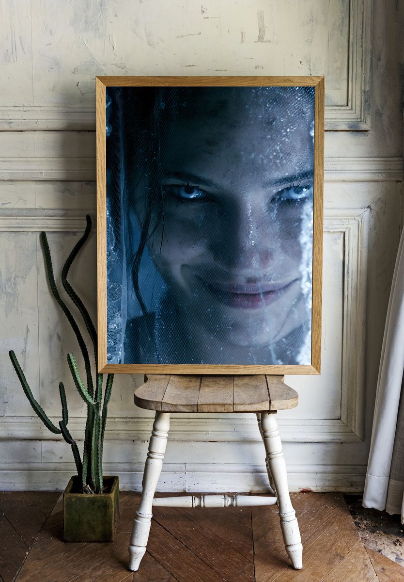 Icy Veil Portrait Print. — room view 1