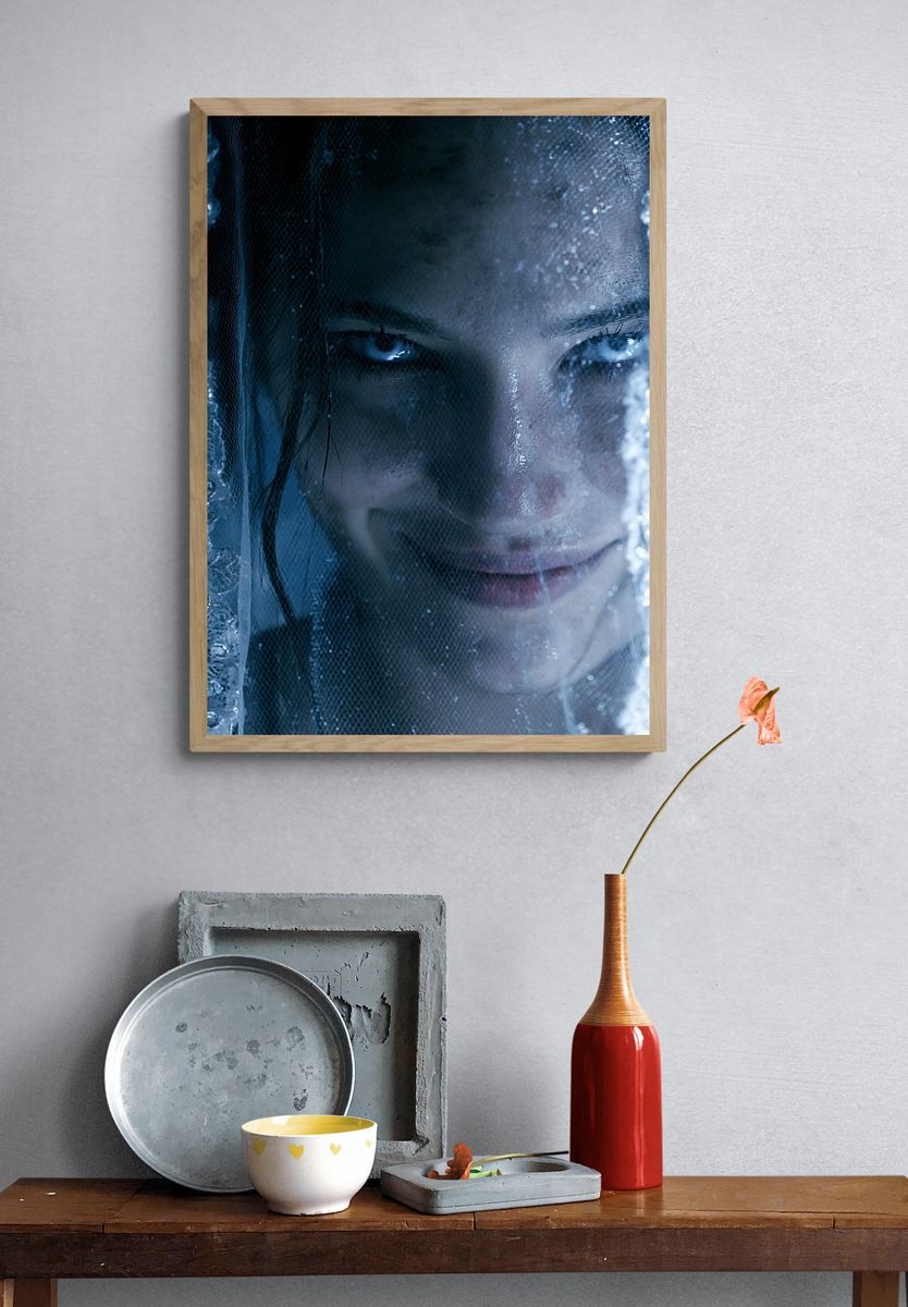 Icy Veil Portrait Print. — room view 3