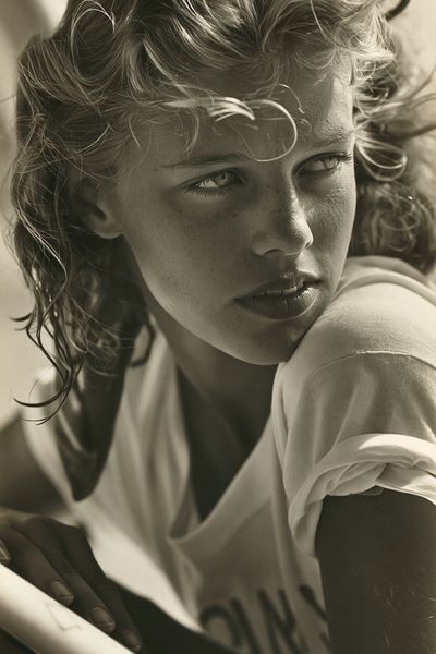 Sepia Portrait of a Young Woman Poster. poster