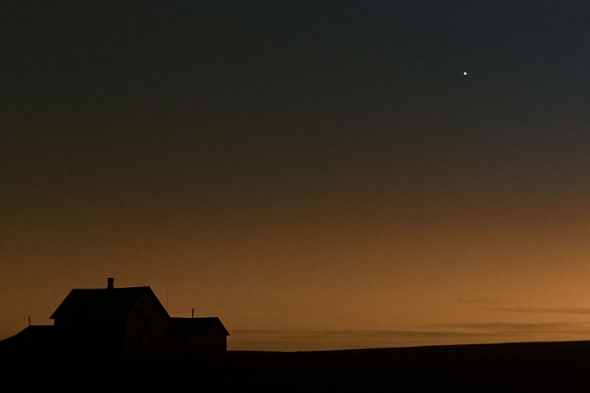 Twilight House Silhouette Photography Poster. poster detail