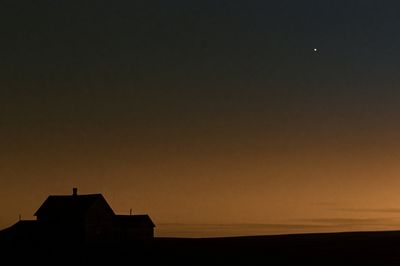 Twilight House Silhouette Photography Poster.