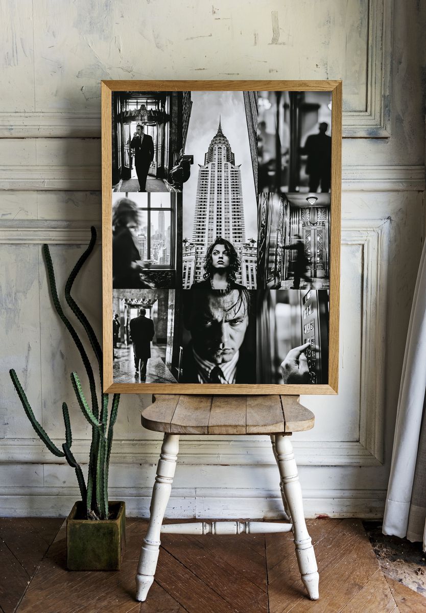 Black Swan Noir Collage Poster. room preview