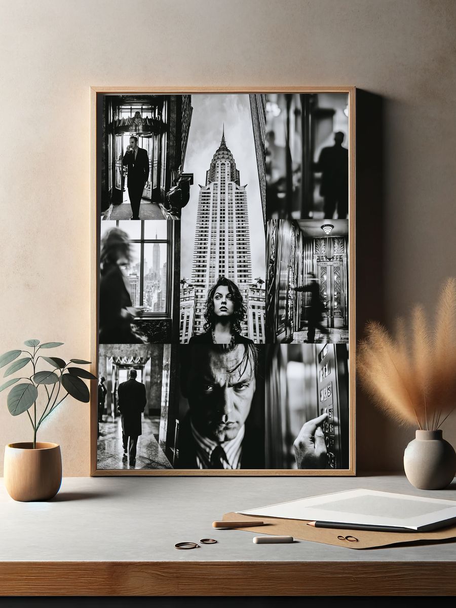 Black Swan Noir Collage Poster. — room view 2