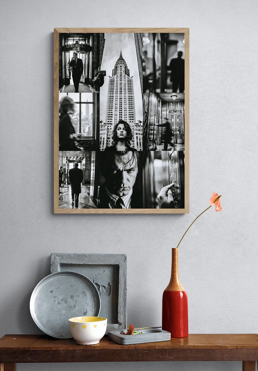 Black Swan Noir Collage Poster. — room view 3