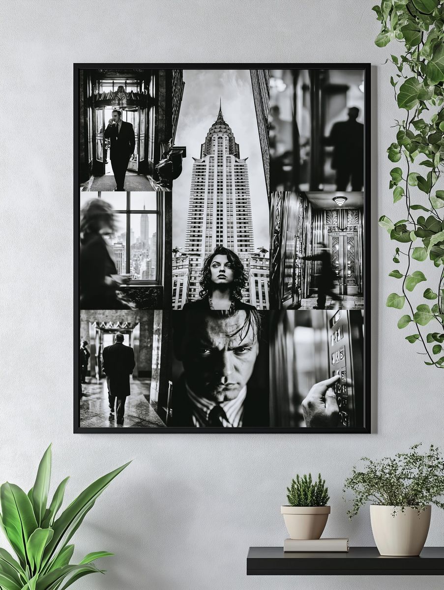 Black Swan Noir Collage Poster. — room view 4